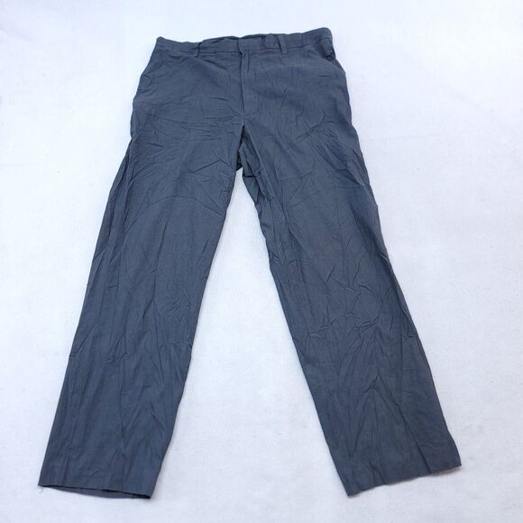 Banana Republic Casual Button Zip Medium Wash Chino Pants Mens Size 35/30 Gray - Picture 2 of 7